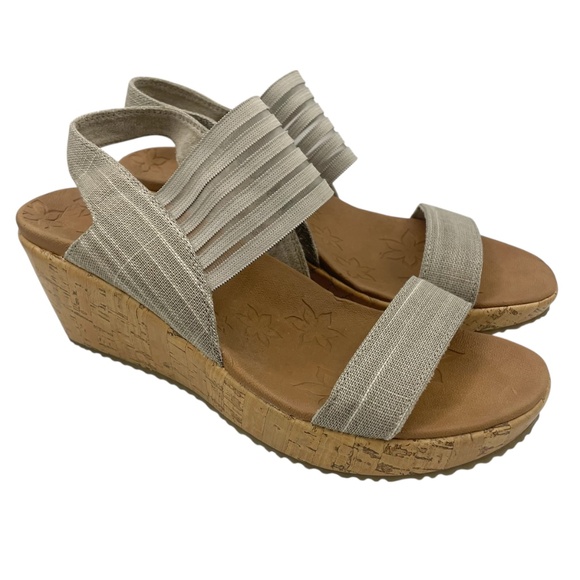 Skechers luxe foam wedge sandals women’s Size 6.5 - Picture 3 of 8